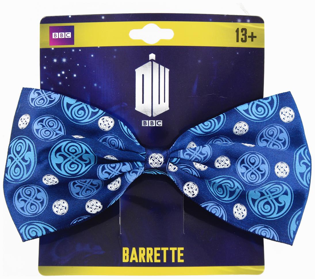 Doctor Who Seal of Rassilon Hair Bow Clip, Dark Blue - ToyHo.com