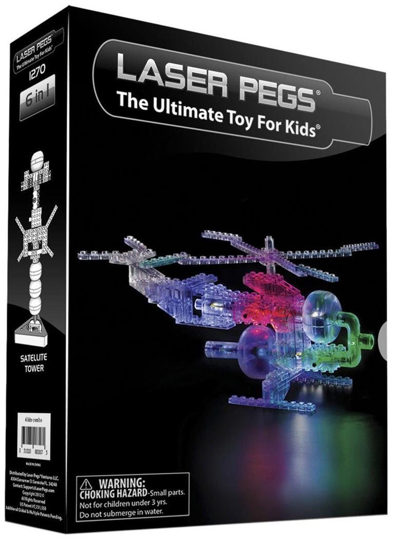 Laser Pegs Lighted 8-in-1 Construction Kit Helicopter - ToyHo.com