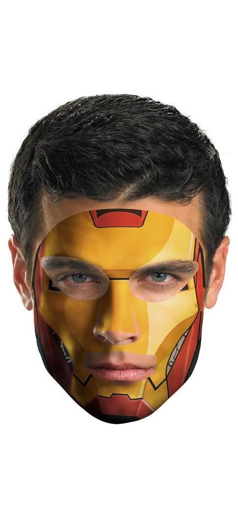 Iron Man Face Tattoo Costume - ToyHo.com