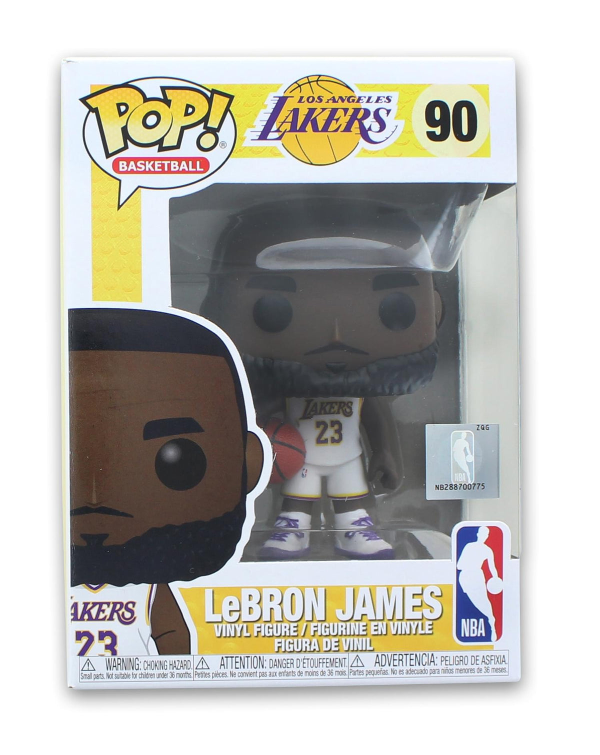 Funko POP! NBA: LA Lakers LeBron James (Purple Jersey) 10-in Vinyl Figure