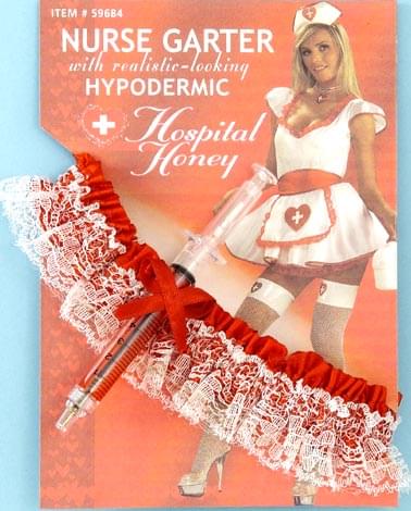 Hospital Honey Nurse Costume Garter With Hypo