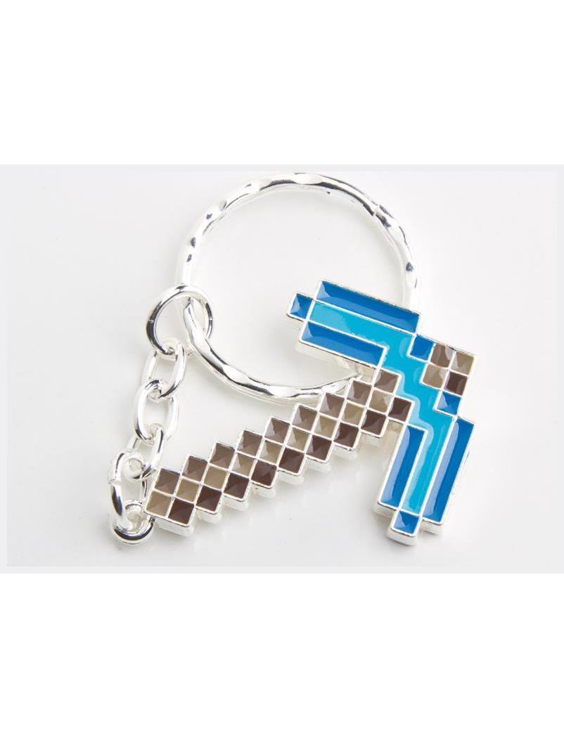 Minecraft Diamond Pickaxe Metal Keychain - ToyHo.com