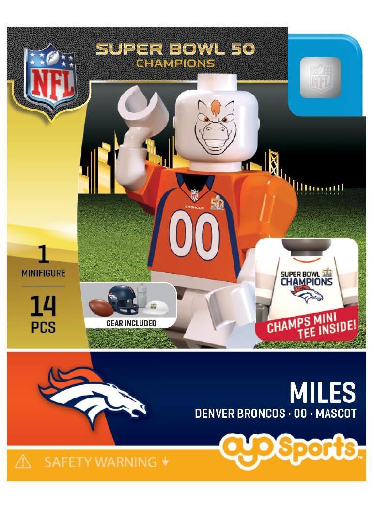 Custom Minifigure Football Denver Broncos