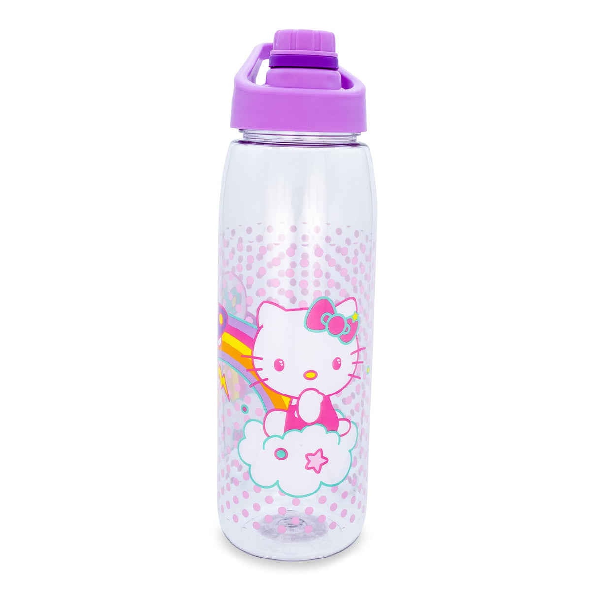 Sanrio Hello Kitty And Joey Rainbow Plastic Water Bottle With Screw-top 