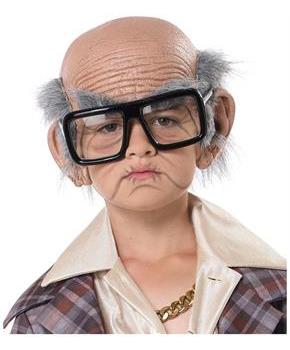 Old Cue Ball Child Costume Kit | Beige