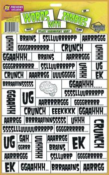 Words With Zombies Refrigeration Magnet Set