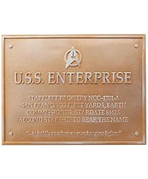 Star Trek Discovery USS Enterprise NCC-1701-A Dedication Plaque Replica