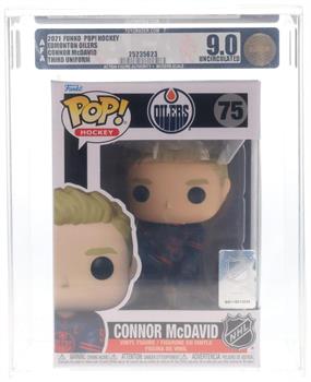 Edmonton Oilers NHL Funko POP Vinyl Figure | Connor McDavid (Third Uniform) | Rated AFA 9