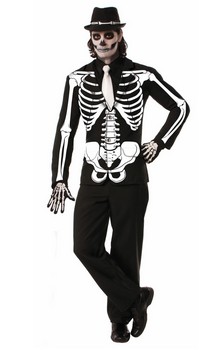 Skeleton Bones Adult Costume Jacket - ToyHo.com