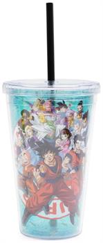 Dragon Ball Super Characters 16-Ounce Carnival Cup With Lid and Straw