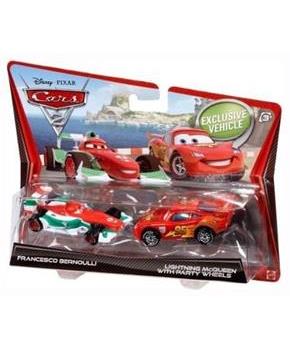 Disney Cars 2 Francesco Bernoulli & Lightning McQueen Die-Cast 2 Pack