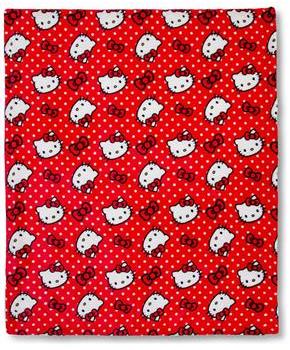 Sanrio Hello Kitty Red Polka Dots Sherpa Throw Blanket | 50 x 60 Inches