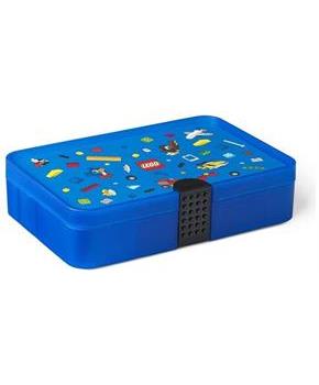 LEGO Sorting Box Brick Storage with Organizing Dividers | Blue