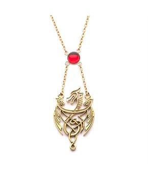 Game of Thrones House of the Dragon 3 Dragon Pendant With Gem Necklace