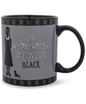 Addams Family Wednesday "On Wednesdays, We Wear Black" 20-Ounce Ceramic Mug
