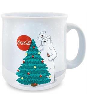 Coca-Cola Holiday Polar Bears Ceramic Camper Mug | Holds 20 Ounces