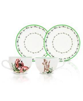 Disney Lady and the Tramp Bone China Teacup and Saucer | Set of 2