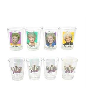The Golden Girls Set of 4 Pint Glasses Extra Savage Salty Thirsty