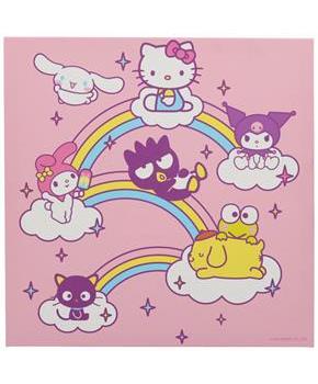 Sanrio Hello Kitty and Friends Rainbows Canvas Wall Art | 12 x 12 Inches