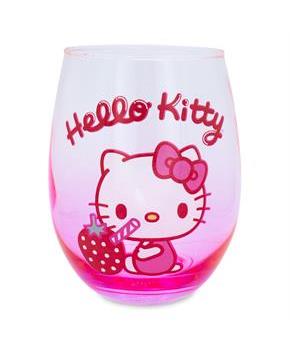 Sanrio Hello Kitty Strawberry Sip Stemless Wine Glass | Holds 20 Ounces