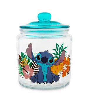 Disney Lilo & Stitch Hawaiian Flowers Teardrop Stemless Wine Glass 20 Ounces