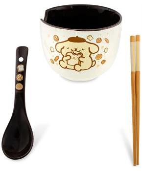 Sanrio Pompompurin 20-Ounce Ramen Bowl With Chopsticks and Spoon