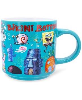 SpongeBob SquarePants "Bikini Bottom" Ceramic Mug | Holds 13 Ounces