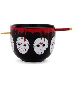Friday The 13th Jason Voorhees Mask 20-Ounce Ramen Bowl and Chopstick Set
