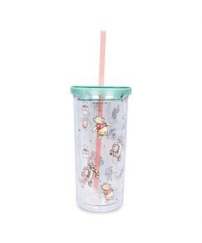 Disney Winnie the Pooh Character Toss Acrylic Carnival Cup with Lid and Straw