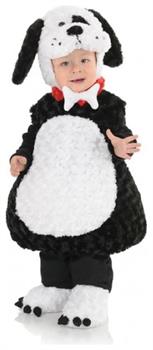 Belly Babies Black And White Puppy Plush Child Toddler Costume