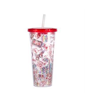 Sanrio Hello Kitty and Friends Carnival Cup with Lid and Straw | Holds