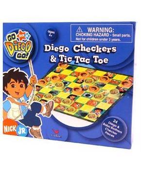 Nickelodeon Checkers and Tic Tac Toe Game Diego