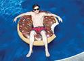 Frosted Chocolate Donut 4 Foot Inflatable Pool Float