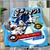 Sonic The Hedgehog Let's Roll 45 x 60 Inch Fleece Throw Blanket