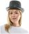 Metallic Black Top Hat Adult Costume Accessory