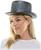 Metallic Black Top Hat Adult Costume Accessory