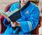 Star Trek: The Original Series Waffle-Weave Cotton Adult Bathrobe | Blue Medical