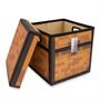 Minecraft Brown Chest Fabric Storage Bin Cube Organizer with Lid | 13 Inches