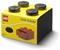 LEGO Desk Drawer 4 Knobs Stackable Storage Box | Black