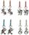 Harry Potter Houses 4-Piece Loop Earring Set