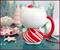 Sanrio Hello Kitty Candy Cane Dress 3D Sculpted Ceramic Mug | Holds 20 Ounces