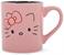 Sanrio Hello Kitty Pink Outline Face Wax Resist Ceramic Mug | Holds 14 Ounces