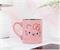 Sanrio Hello Kitty Pink Outline Face Wax Resist Ceramic Mug | Holds 14 Ounces