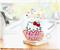 Sanrio Hello Kitty Hearts Ceramic Coffee Cup With Loop Handle | Holds 16 Ounces
