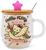 Sanrio Hello Kitty Glass Mug With Star-Topper Lid and Spoon | Holds 17 Ounces