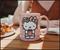 Sanrio Hello Kitty Flower Badge Wax Resist Ceramic Pottery Mug | Holds 18 Ounces
