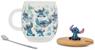 Disney Lilo & Stitch Expressions Glass Mug With Lid and Spoon | Holds 17 Ounces