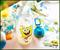 SpongeBob SquarePants Happy Laugh Flowers Twist Spout Water Bottle & Sticker Set