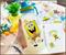 SpongeBob SquarePants Happy Laugh Flowers Twist Spout Water Bottle & Sticker Set