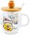Disney Winnie the Pooh Holiday 17-Ounce Glass Coffee Mug With Lid and Spoon